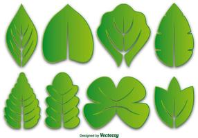 Grüne Blätter Vector Icon Set