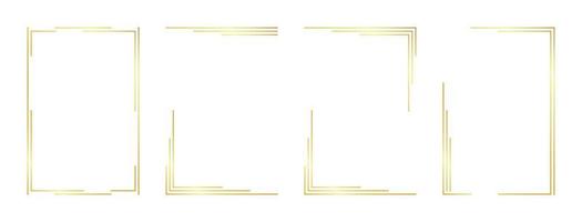 rektangel guld ram vektor