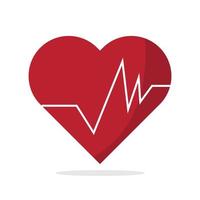 Herzschlag Kardiologie medizinisches Krankenhaus Symbol Vektor Illustration Gesundheitswesen