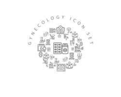 gynekologi ikon uppsättning design på vit bakgrund. vektor
