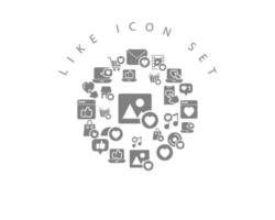 wie Icon-Set-Design auf weißem Hintergrund vektor