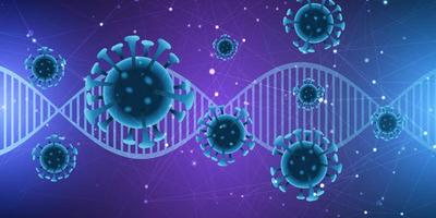 DNA-sträng och virusceller vektor