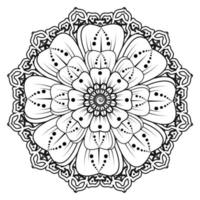 Blumenhintergrund mit Mehndi-Blume. dekoratives Ornament im orientalischen Ethno-Stil. Malbuch. vektor