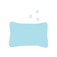 kudde platt tecknad serie ikon. Hem interiör textil. dekorativ kudde för säng, sömn mall. isolerat på vit vektor