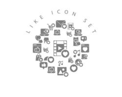 wie Icon-Set-Design auf weißem Hintergrund vektor