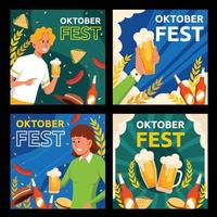 Oktoberfest-Social-Media-Vorlage vektor