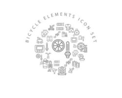 cykel ikon uppsättning design på vit bakgrund. vektor