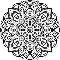 dekorative Mandala-Design-Strichzeichnungen, traditionelle Diwali-Rangoli-Kunst für Powerpoint-Präsentationen. vektor