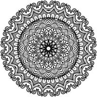 dekorative Mandala-Design-Strichzeichnungen, traditionelle Diwali-Rangoli-Kunst für Powerpoint-Präsentationen. vektor