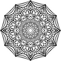 dekorative Mandala-Design-Strichzeichnungen, traditionelle Diwali-Rangoli-Kunst für Powerpoint-Präsentationen. vektor