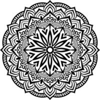 dekorative Mandala-Design-Strichzeichnungen, traditionelle Diwali-Rangoli-Kunst für Powerpoint-Präsentationen. vektor