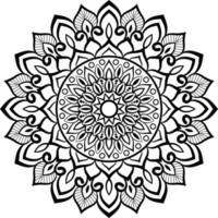 dekorative Mandala-Design-Strichzeichnungen, traditionelle Diwali-Rangoli-Kunst für Powerpoint-Präsentationen. vektor