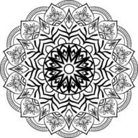 dekorative Mandala-Design-Strichzeichnungen, traditionelle Diwali-Rangoli-Kunst für Powerpoint-Präsentationen. vektor