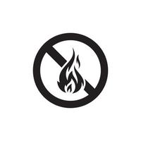 förbud brand ikon eps 10 vektor