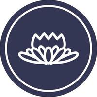 kreisförmiges Symbol der Lotusblume vektor