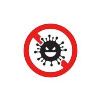 Verbotsvirus-Symbol eps 10 vektor