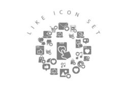 wie Icon-Set-Design auf weißem Hintergrund vektor