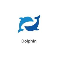 delfin logotyp. delfin Hoppar på de vågor av hav eller strand. med vektor illustration redigering.