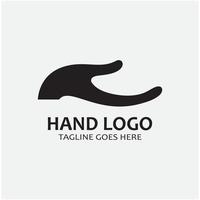 hand logotyp ikon vektor formgivningsmall illustration