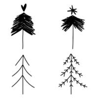 enkel jul träd vektor illustration.