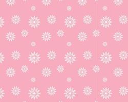 blommig rosa sömlös snöflinga mönster vektor