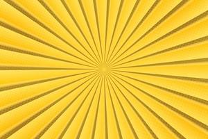 moderner gelber Sunburst abstrakter komischer Hintergrunddesignvektor vektor