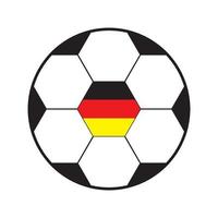 ball mit deutscher flagge schattierungen vektor