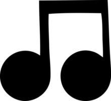 Musiknote mit flachem Symbol vektor