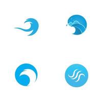 Welle Wasser Strand blaues Wasser Logo vektor