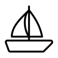 Segelboot-Icon-Design vektor