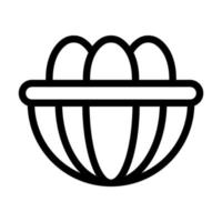 Eier-Korb-Icon-Design vektor