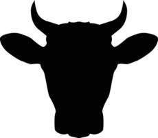 Kuhkopf-Symbol auf weißem Hintergrund. Stierzeichen. Ochsenkopf-Symbol. flacher Stil. vektor