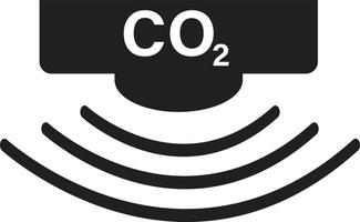 Sensor-Detektor-Co2-Symbol auf weißem Hintergrund. Co2-Sensor-Zeichen. Lasersensor-Symbol. flacher Stil. vektor