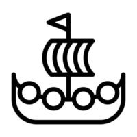 Wikingerschiff-Icon-Design vektor