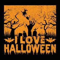 Halloween-T-Shirt-Designvektor vektor