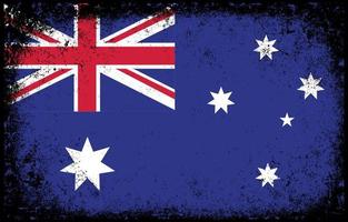 alte schmutzige grunge vintage australien nationalflaggenillustration vektor