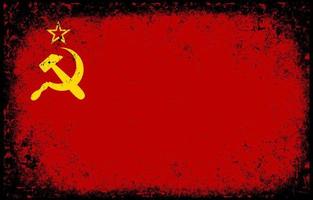 alte schmutzige grunge vintage sowjetische nationalflaggenillustration vektor