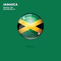Jamaika-Flagge 3D-Schaltflächen vektor