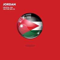 jordanische Flagge 3D-Schaltflächen vektor