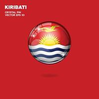Kiribati-Flagge 3D-Schaltflächen vektor