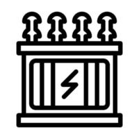 Leistungstransformator-Icon-Design vektor