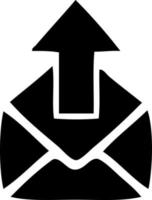 E-Mail-Zeichen mit flachem Symbol vektor