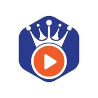 King-Video-Vektor-Logo-Design-Vorlage. vektor