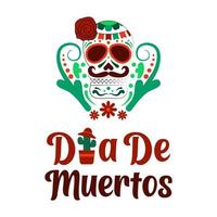 minimalistisk rena dia de muertos backgound design vektor