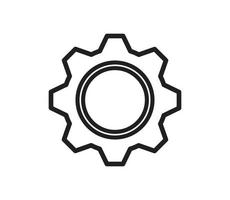 Zahnradsymbol Einstellung Vektor-Logo-Design-Vorlage vektor