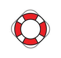 Rettungsring Symbol Vektor flachen Stil Illustration