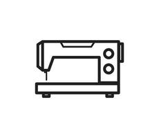 Nähmaschine Symbol Vektor flache Logo-Design-Vorlage