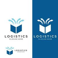 logistikföretagets vektorlogotyp, pilikonlogotyp, logotyp för snabb digital leverans. med enkel och enkel logotypvektorredigering. vektor