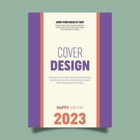 vektor bok omslag design mall för ny år firande