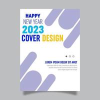 Vektor-Buch-Cover-Design-Vorlage für die Feier des neuen Jahres vektor